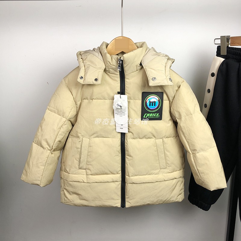 马其顿童装加厚男童徽标羽绒服