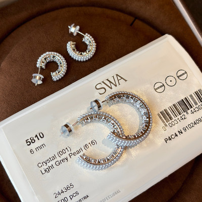 999纯银圈圈珍珠耳环女