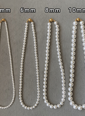 施家小米珠珍珠项链女