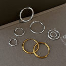 999纯银耳圈金色素圈大耳环女2026新款 耳扣小圆圈高级感耳饰 爆款