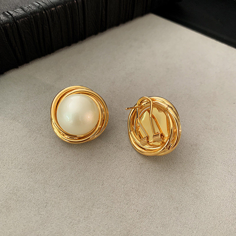 925纯银马贝珍珠耳钉女轻奢耳环2026新款复古高级感秋冬金色耳饰,饰品/流行首饰/时尚饰品新,耳环,淘宝优惠券,粉丝福利购,淘宝优惠卷