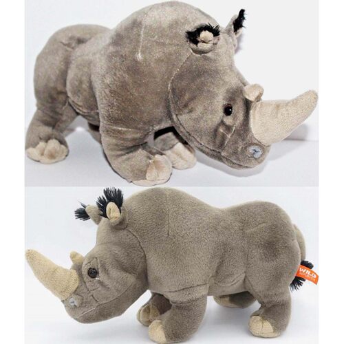 （代购）美国wild republic仿真白犀牛rhinoceros毛绒玩具公仔