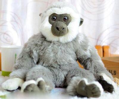 （代购）德国uni-toys仿真灰长臂猿grey gibbon毛绒玩具公仔