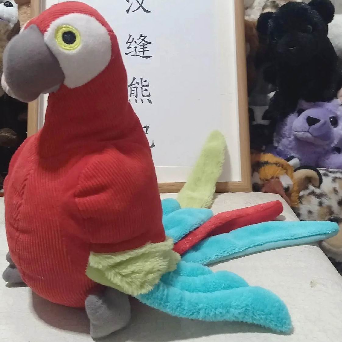 （定做）仿真五彩金刚鹦鹉macaw毛绒玩具公仔