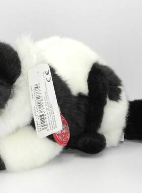 （代购）德国uni-toys仿真黑白领狐猴ruffed lemur毛绒玩具公仔
