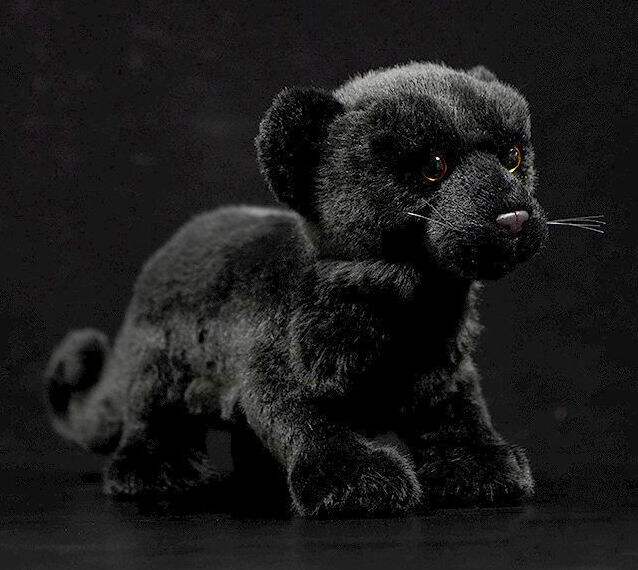 现货包邮zoo coffee仿真琥珀眼黑豹black leopard毛绒玩具公仔