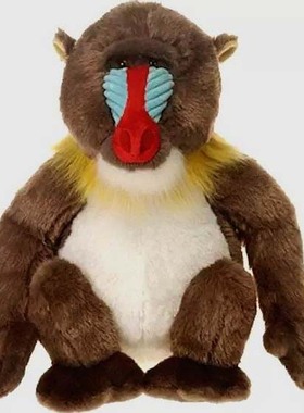 （代购）美国fiesta仿真山魈mandrill毛绒玩具公仔