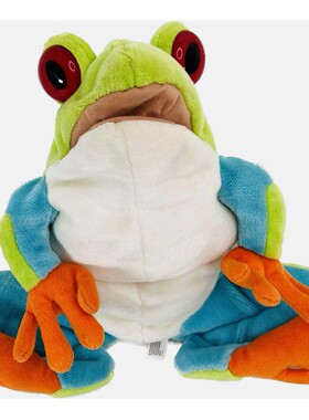 （代购）美国wild republic仿真红眼绿树蛙frog毛绒玩具公仔手偶