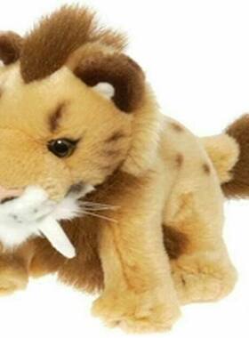 （代购）wild republic仿真小号剑齿虎sabertooth毛绒玩具公仔