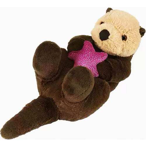 （代购）美国wild republic仿真小号抱海星海獭sea otter毛绒玩具