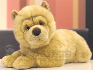 （定做）leonine仿真卧姿松狮犬狗狗chow chow dog毛绒玩具公仔