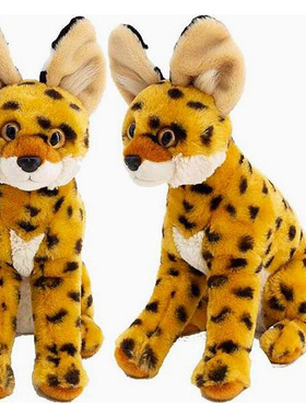 （代购）美国wild republic仿真薮猫serval毛绒玩具公仔