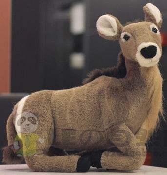 （代购）仿真卧姿扭角林羚greater kudu毛绒玩具公仔