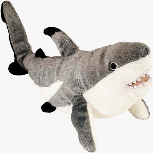 （代购）美国wild republic仿真小号黑边真鲨shark毛绒玩具公仔