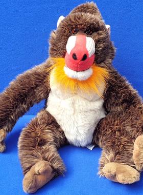 （代购）德国uni-toys仿真山魈mandrill毛绒玩具公仔