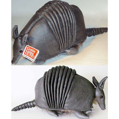 （代购）英国gund仿真九带犰狳armadillo毛绒玩具公仔