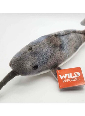 （现货＋包邮）美国wild republic仿真一角鲸narwhal毛绒玩具公仔