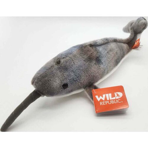 （现货＋包邮）美国wild republic仿真一角鲸narwhal毛绒玩具公仔