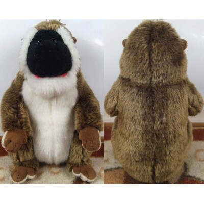 （定做）仿真鬼狒黑面山魈drill毛绒玩具stuffed plush toy