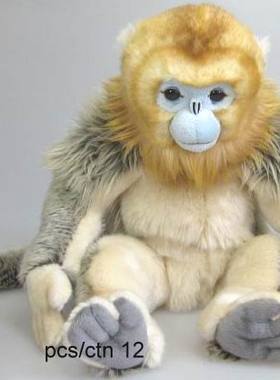 （现货+包邮）仿真川金丝猴snub-nosed monkey毛绒玩具公仔