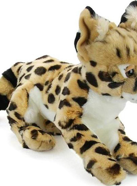（代购）美国save our space仿真大号薮猫serval毛绒玩具公仔