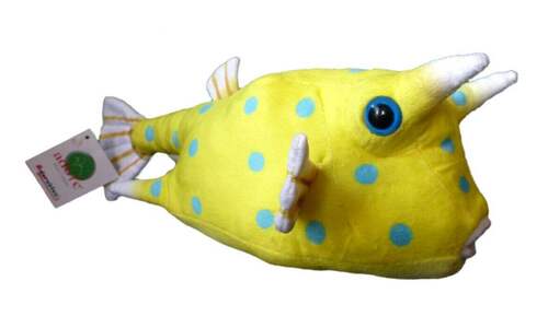 （代购）美国adore仿真牛角箱鲀boxfish毛绒玩具公仔