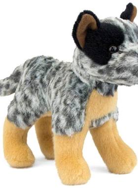 （代购）英国douglas仿真澳洲牧牛犬蓝色赫勒犬狗狗毛绒玩具公仔