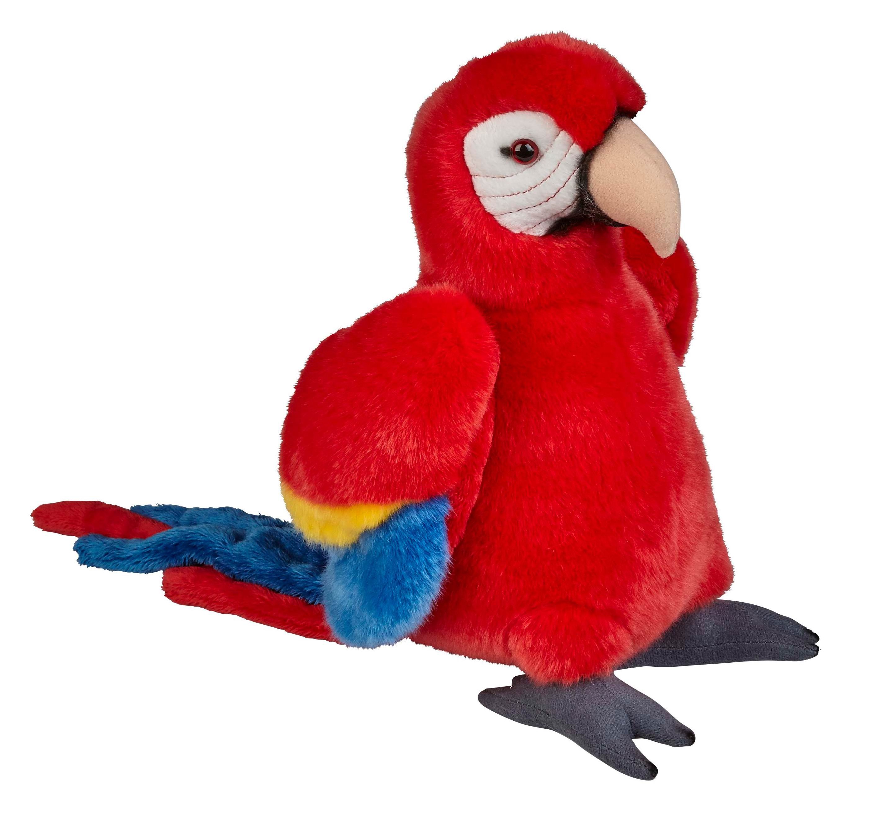 （代购）仿真绯红金刚鹦鹉macaw毛绒玩具公仔