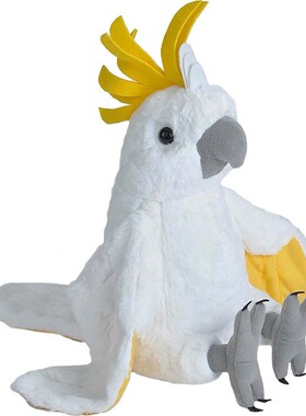 （代购）美国wild republic仿真葵花凤头鹦鹉cockatoo毛绒玩具