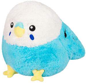 （代购）美国squishable仿真虎皮鹦鹉budgerigar毛绒玩具公仔