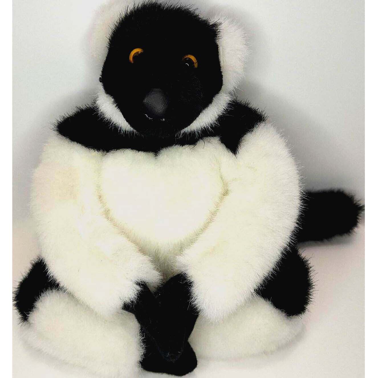 （代购）wild republic仿真黑白领狐猴ruffed lemur毛绒玩具公仔