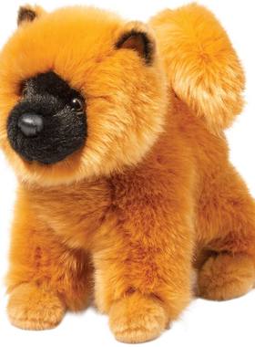 （代购）英国douglas仿真金黄色松狮犬狗狗chow chow毛绒玩具公仔