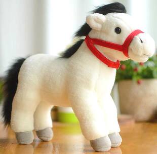 (代购)德国teddy hermann仿真白龙马horse毛绒玩具公仔