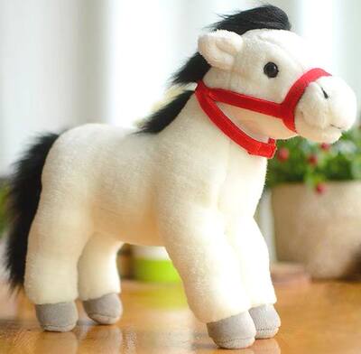 （代购）德国teddy hermann仿真白龙马horse毛绒玩具公仔
