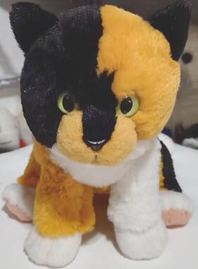 （代购）美国wild republic仿真三花猫calico cat毛绒玩具公仔
