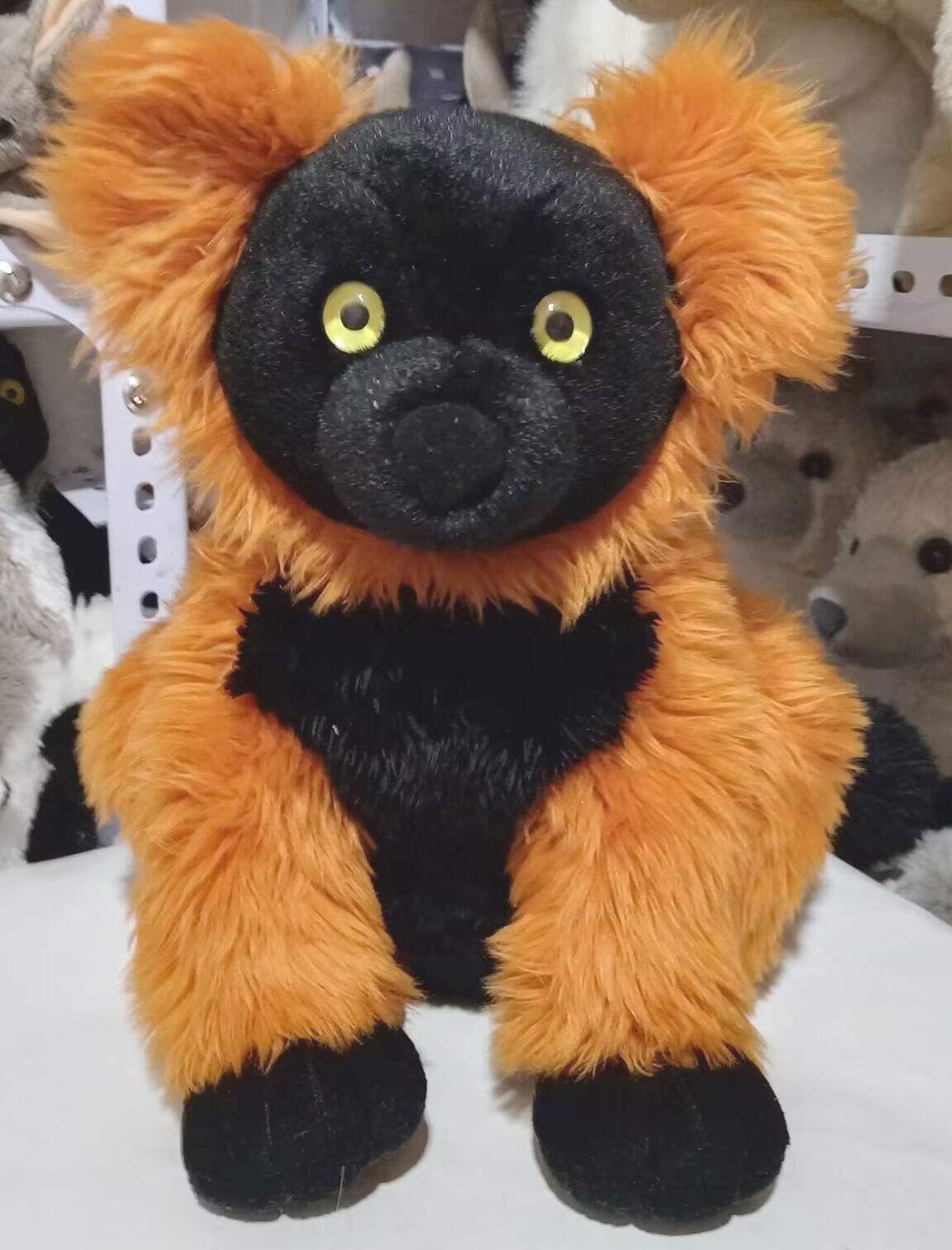 （定做）仿真红领狐猴red ruffed lemur毛绒玩具公仔