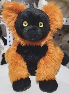 （定做）仿真红领狐猴red ruffed lemur毛绒玩具公仔