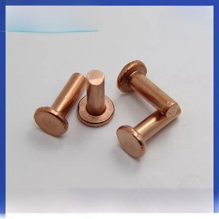 纯紫铜实心平头敲击铆钉m1.5m2m3m4m5m6m8*3456810121620平帽铜钉