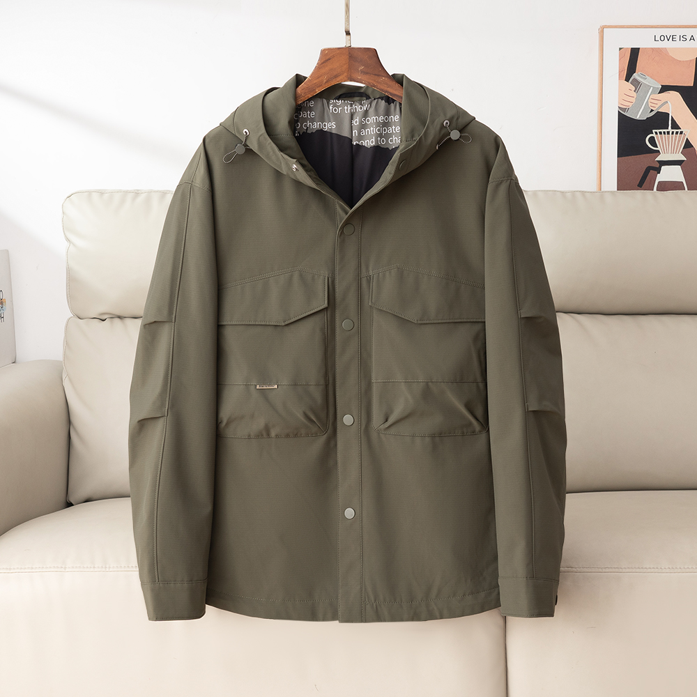 撤柜男装休闲连帽外套男春秋夹克