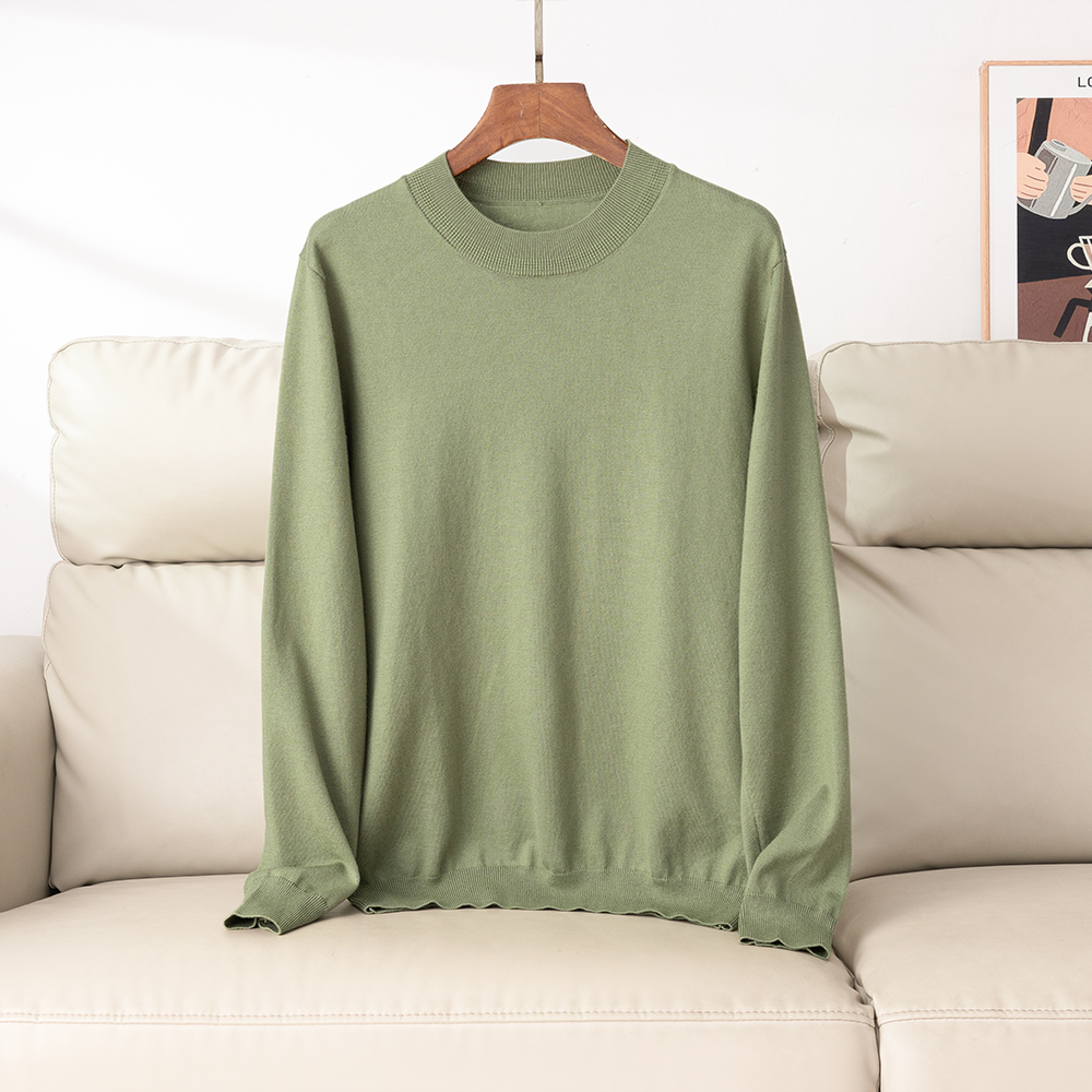 含绵羊毛！保暖款送爸爸舒适百搭针织衫圆领套头纯色毛衣长袖打底