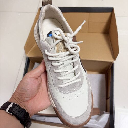 撤柜男士时尚百搭真皮运动鞋板鞋