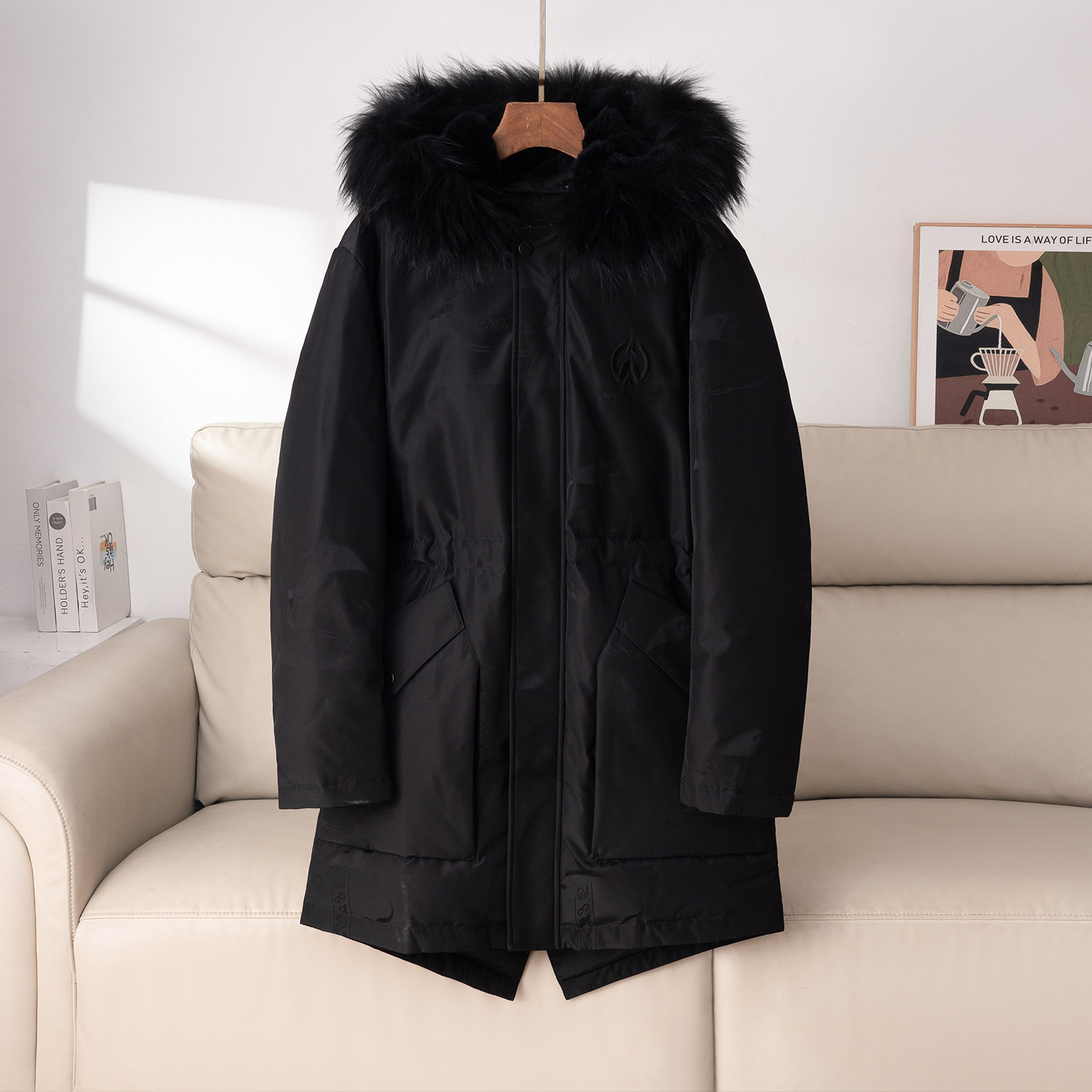 貉子毛领+兔毛皮！撤柜男装舒适羽绒服男冬季加厚中长款鹅绒服潮