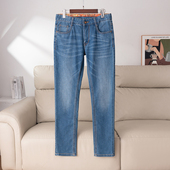 透气舒适长裤 新款 男2025夏季 外贸撤柜高端轻薄弹力直筒水洗牛仔裤