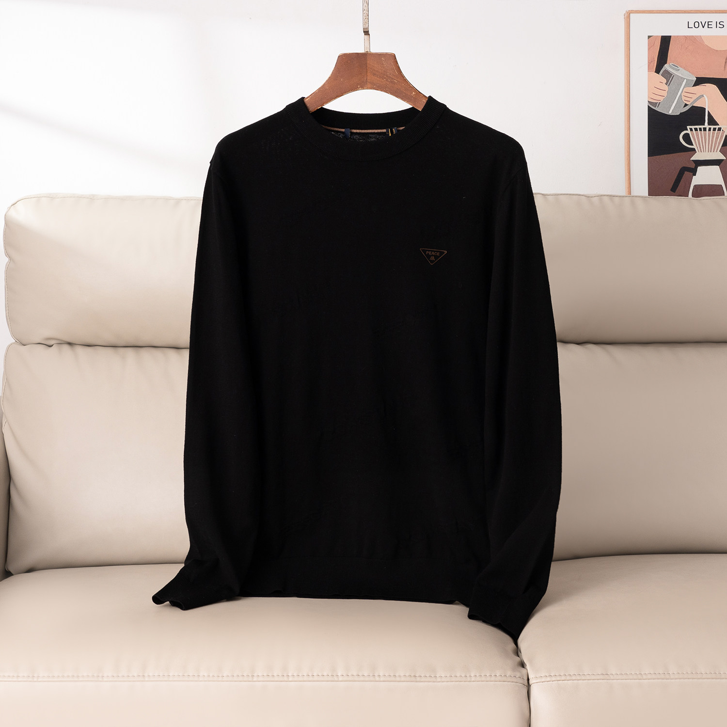 春秋可穿！舒适内搭！撤柜男装百搭宽松针织衫纯色圆领毛衣长袖T,男装,针织衫/毛衣,淘宝优惠券,粉丝福利购,淘宝优惠卷