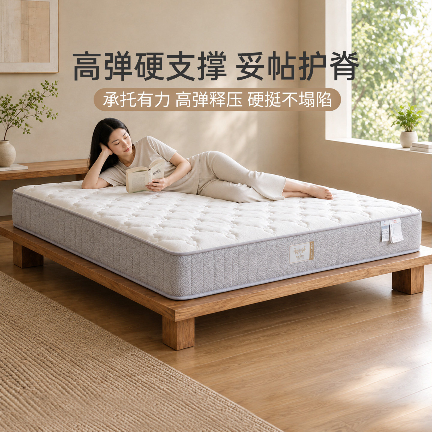 麒麟偏硬独立袋护腰护脊弹簧床垫