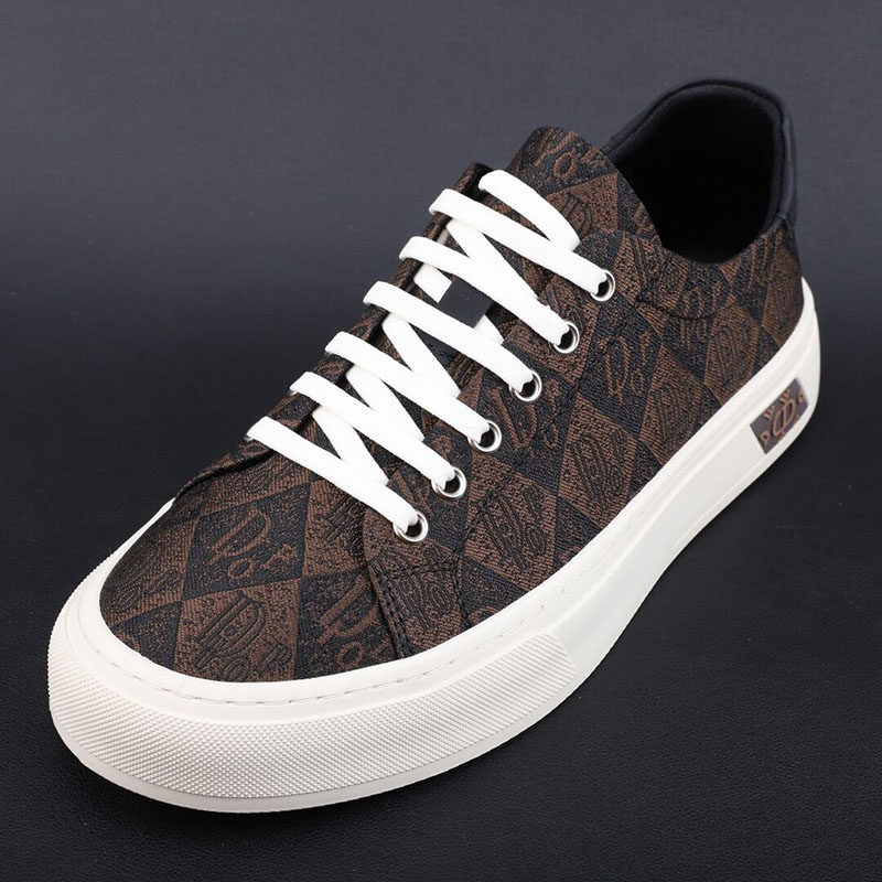 潮牌时尚帆布鞋男2026新款运动休闲布面板鞋轻软厚底一脚蹬懒人鞋