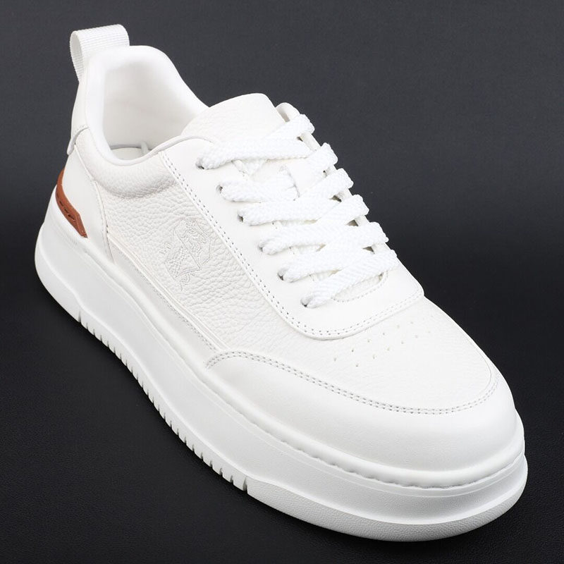 2026新款高端潮牌小白鞋男真皮时尚运动板鞋轻软厚底增高休闲皮鞋