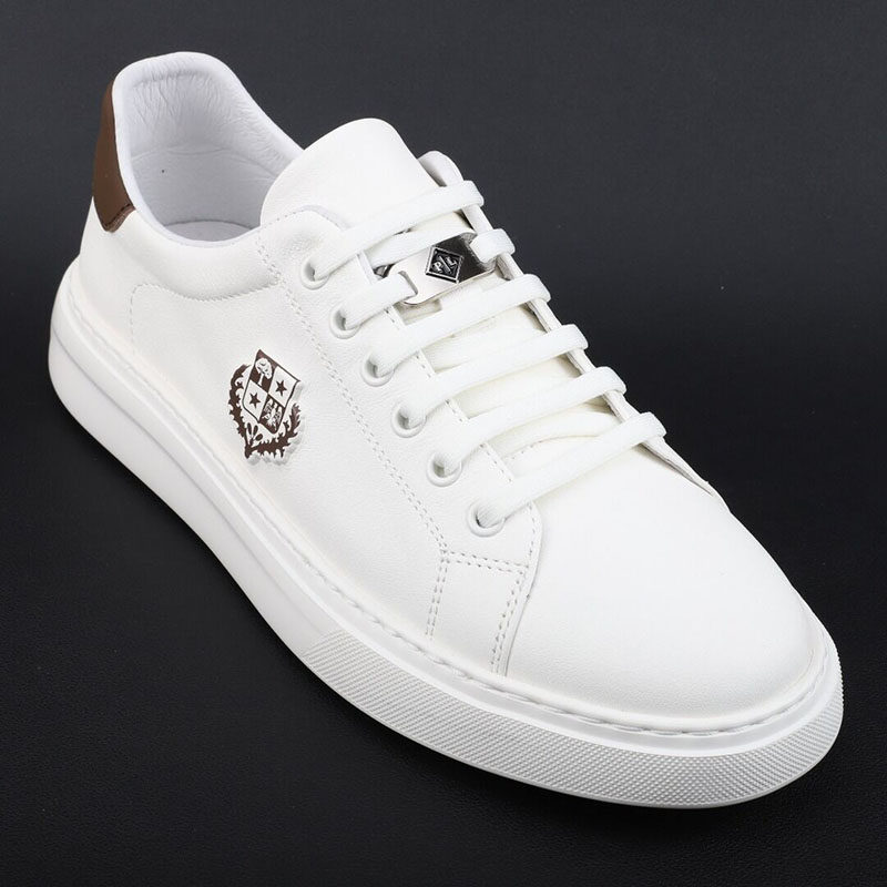 广州高端时尚板鞋男2026新款真皮潮流小白鞋轻软舒适一脚蹬休闲鞋