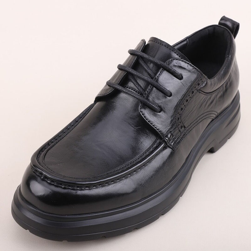 专柜正品高端休闲皮鞋男士真皮时尚雕花商务皮鞋轻软厚底舒适单鞋