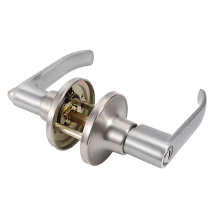 三杆式卫生间厕所铝合金门锁家用通用型门把手执手锁带钥匙球形锁